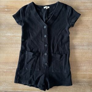 Madewell Knit Button Front Romper